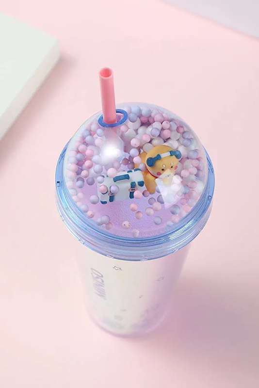 450ml Unicorn Water Bottle With Straw