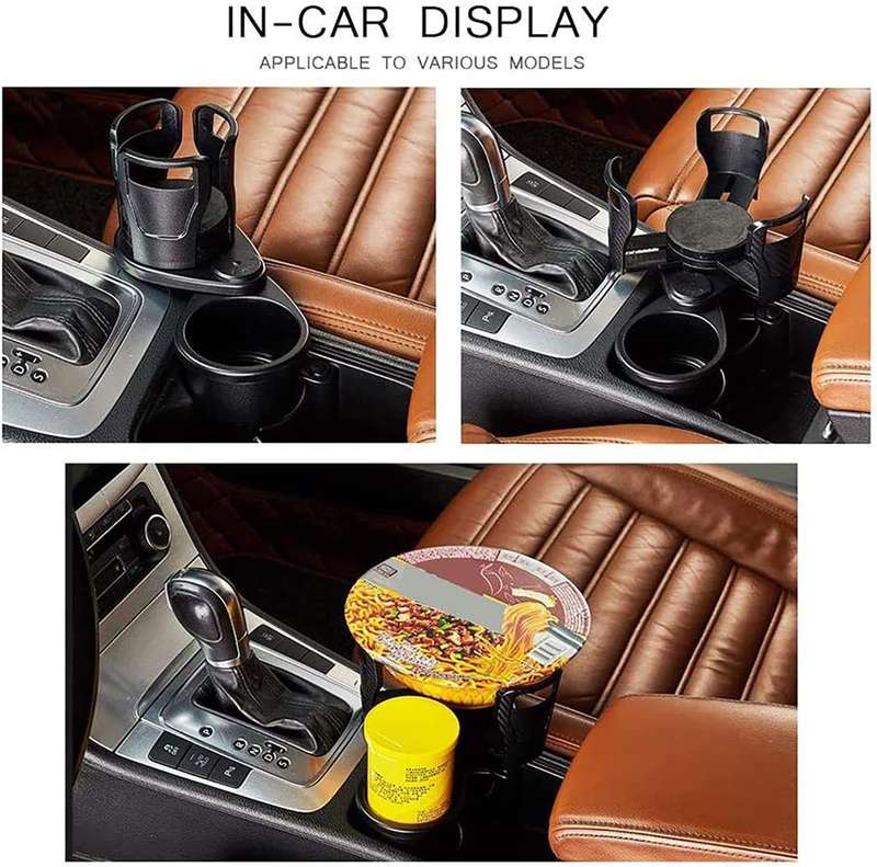 Multifunctional Retractable Rotating Vehicle Water Cup Holder