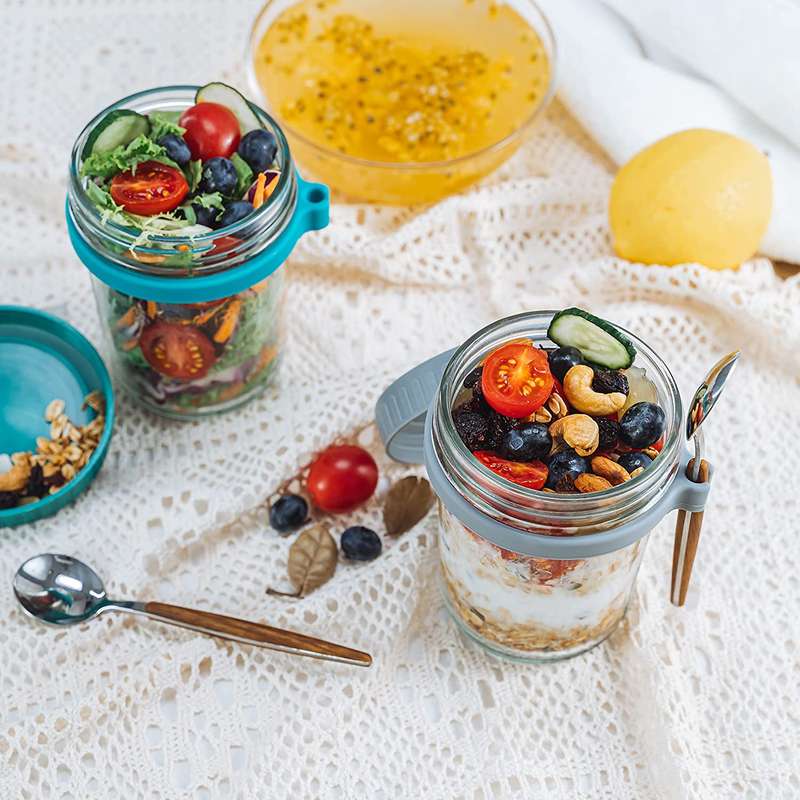 Oats Jars with Lid and Spoon