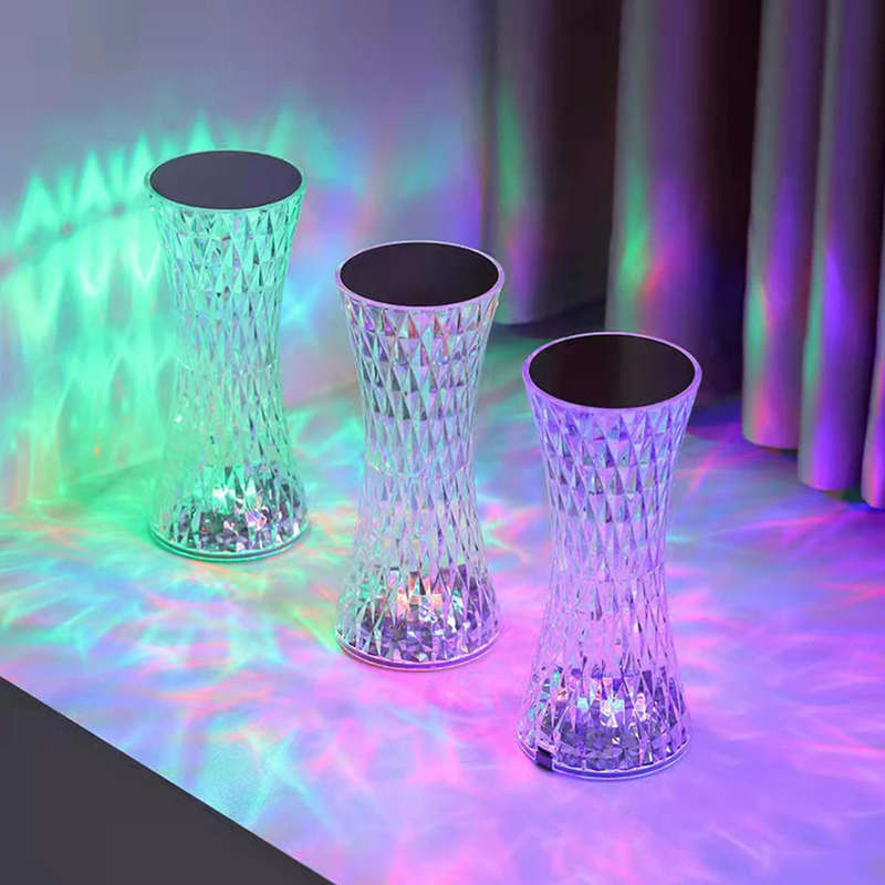 Crystal Diamond Multicolour Touch Desk Lamp