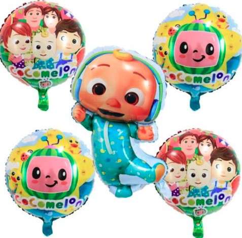Children Birthday 5Pcs Helium Balloons Birthday Party (Assorted )