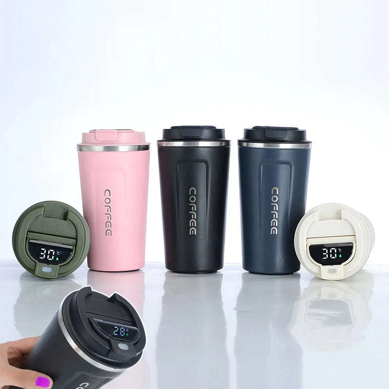 Smart Vacuum Flasks w/ Temperature Display Thermos Coffee Tumbler