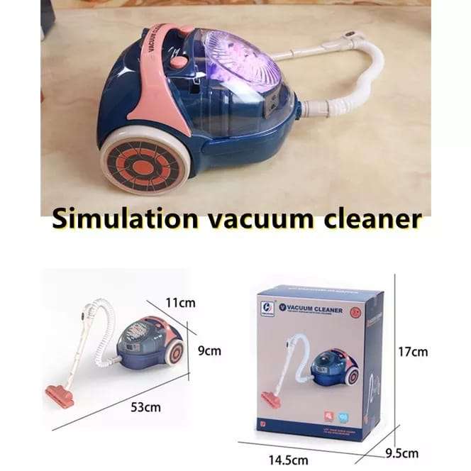 Kids Mini Simulation Vacuum Cleaner Toy - Realistic Pretend Play Cleaning Appliance With Lights &...