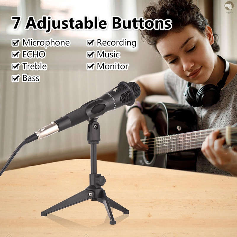 V8 External Live Sound Card Microphone Set Mini Sound Mixer Board for Live Streaming Karaoke Sing...