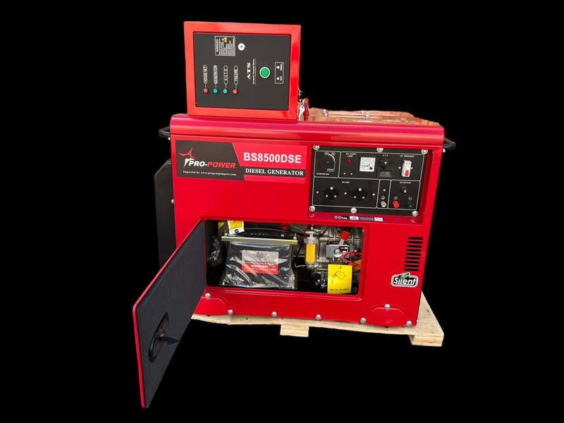 Diesel Silent Generator 6.5Kw /8Kva 16lt Single Phase + Ats Panel