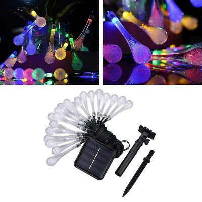 String Solar Lights 30LED Raindrop - Warm White