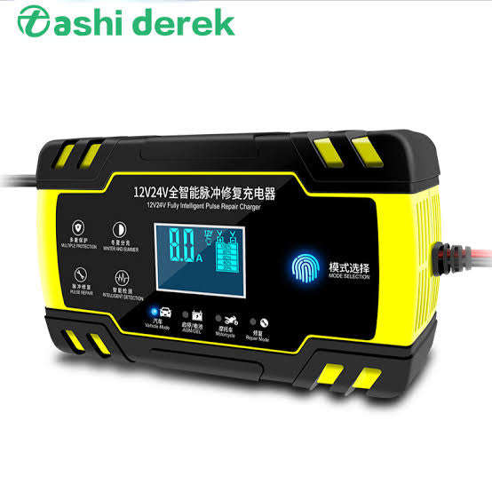 RJtianye Smart Battery Charger 12V 6A Intelligent Pulse Repair Charger