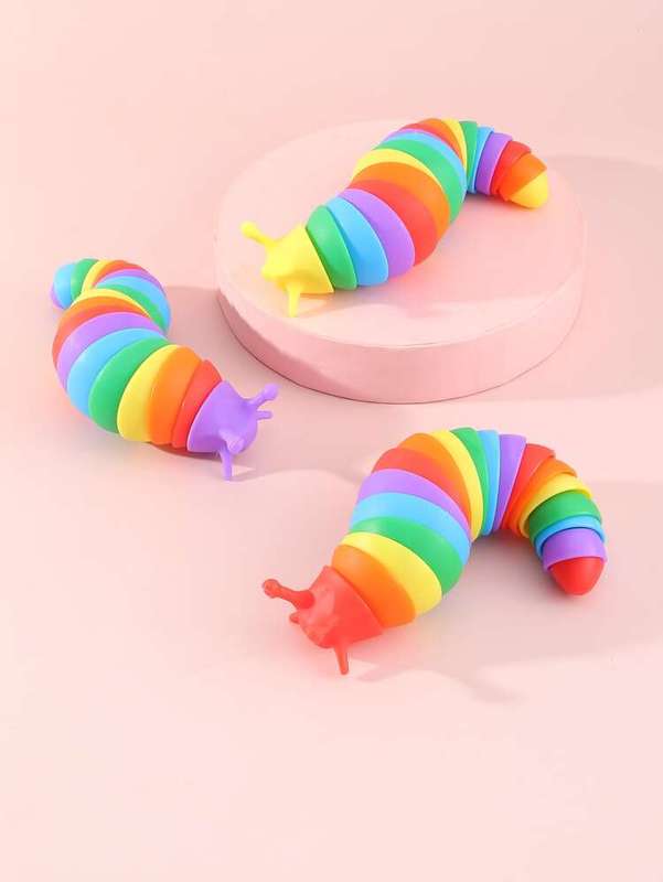 Toy Fidget Slug Sensory Flexible Desk Stress Relief Caterpillar Toy