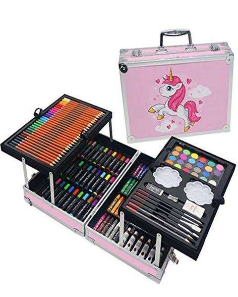 Unicorn Art Set with Aluminum Box for Kids - (145Piece)
