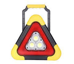 Solar Triangle Warning Light with Solar Panel and Phone Charging Port
