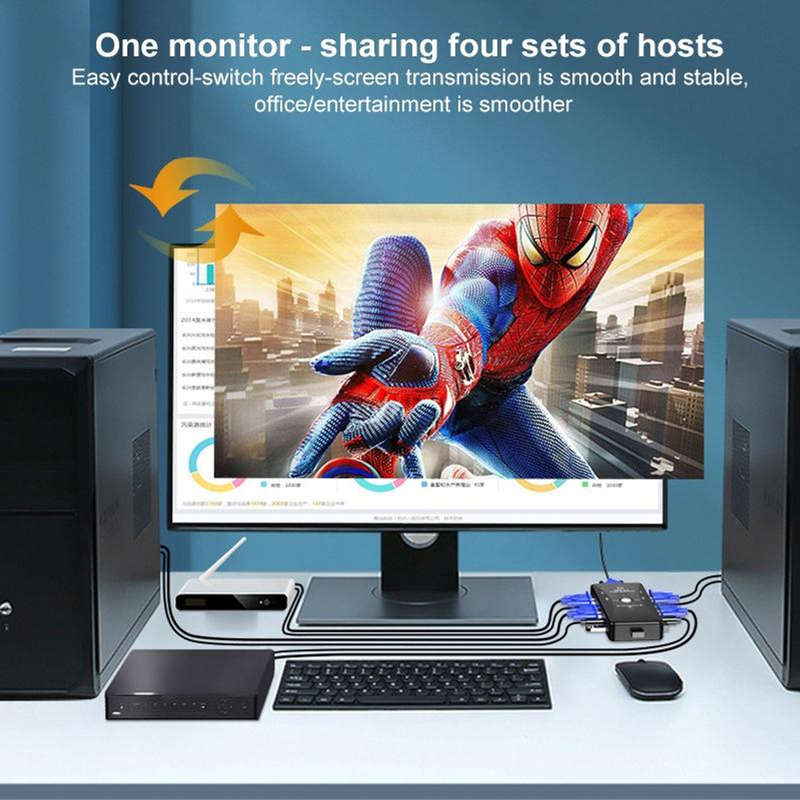 4 Port USB2.0 KVM Switch Box