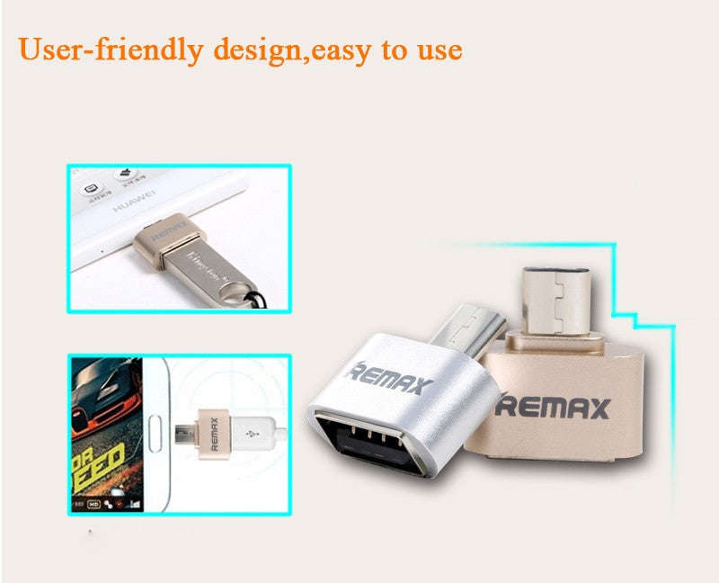 REMAX Micro USB OTG Plug for Android Mobile to Pen Drives Extend Storage Read U-Disk Connect Mous...