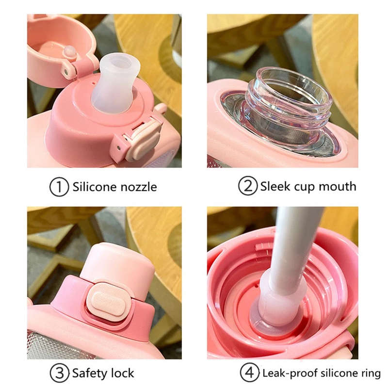 Kid Kawaii Capacity Water Bottle - Square