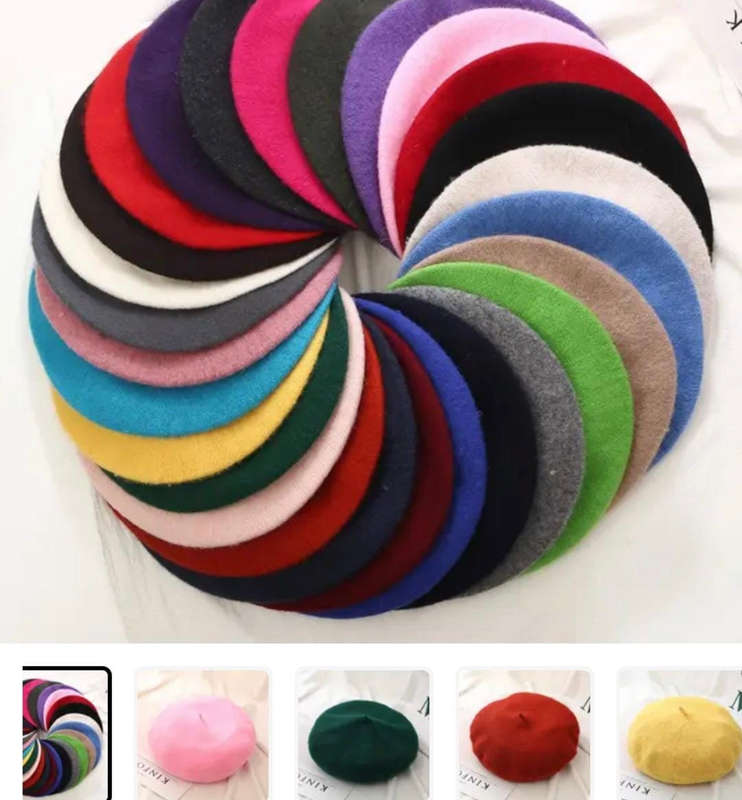Wool Blend Beret  for Women