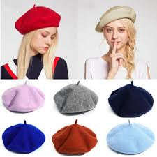 Beret Hats Women Winter French Hat Girls Solid Color Fashion Autumn Winter Beret