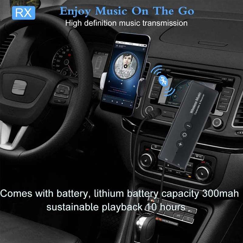 Bluetooth 5.0 Transmitter and Receiver for TV,PC ,Car Headphones