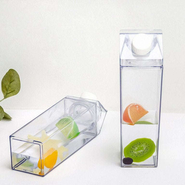1L Milk Water Bottle Portable Transparent