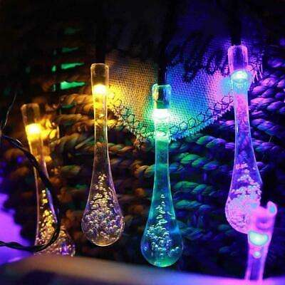 String Solar Lights 30LED Raindrop - Warm White