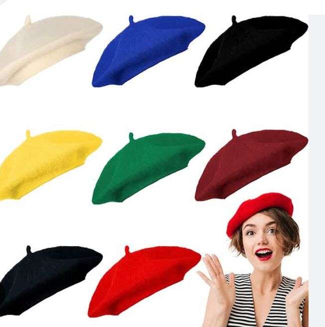 Beret Hats Women Winter French Hat Girls Solid Color Fashion Autumn Winter Beret