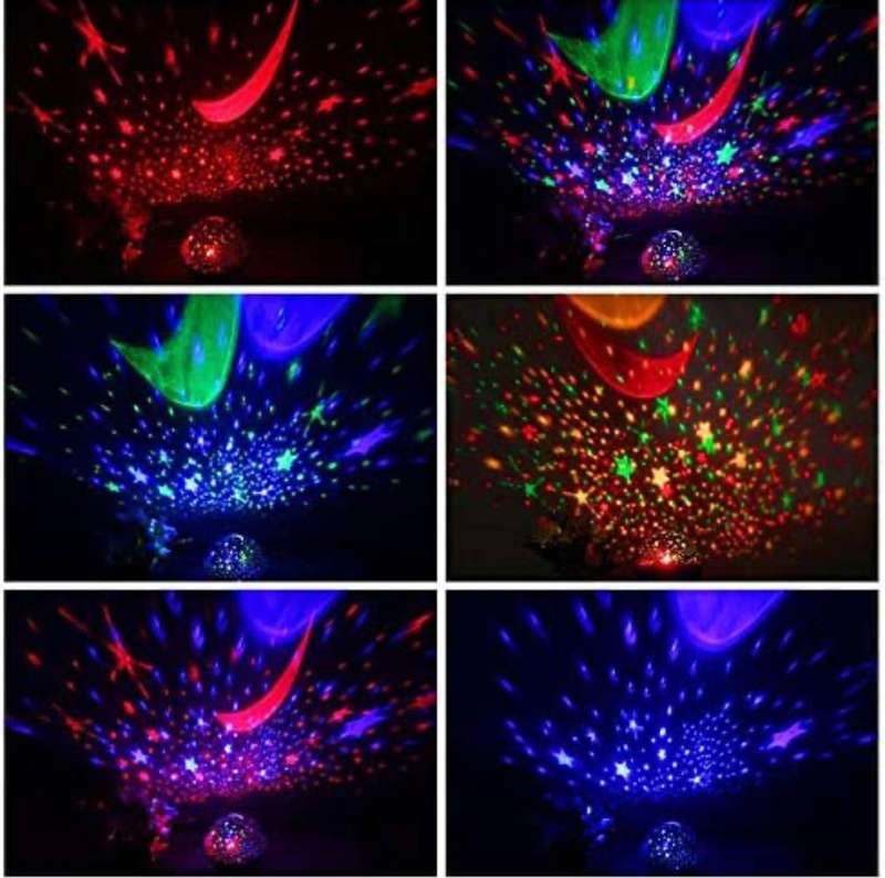 LED Star Master Rotating Night Light Projector Spin Starry Sky Star Master Children Kids Baby Sle...