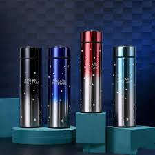 Smart Flask with LED Temperature Display Indicator with Double Wall Insulated Stainless Steel Hot...