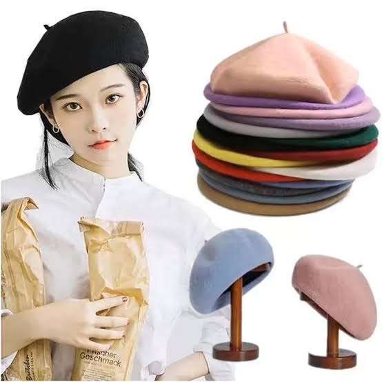 Beret Hats Women Winter French Hat Girls Solid Color Fashion Autumn Winter Beret