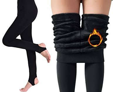 Women Fleece inner Winter Leggings - Black