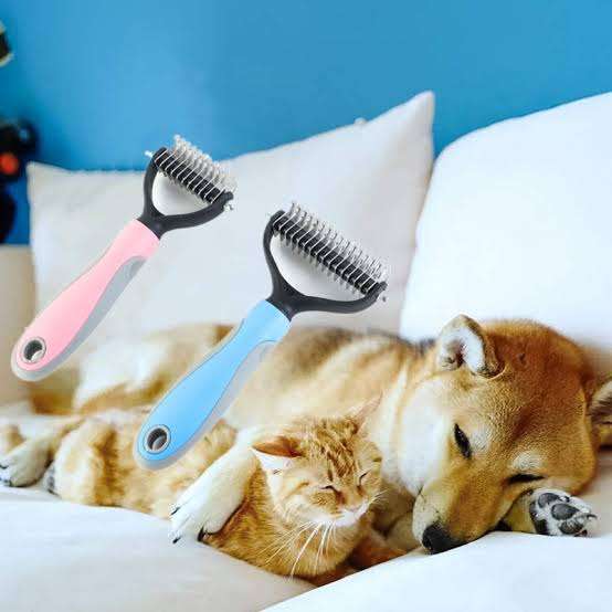 New Hair Removal Comb for Dogs Cat Detangler Fur Trimming Dematting Brush Grooming Tool For matte...