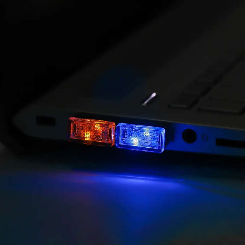 Car USB LED Atmosphere Lights Decorative Lamp Emergency Lighting Welcome Light PC Portable Plug