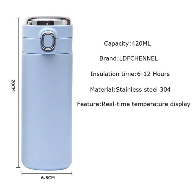 Smart Insulation Cup Water Bottle Led Digital Temperature Display Stainless Steel Thermal Mugs In...
