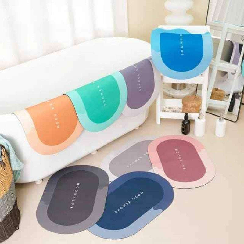 Bath Mat Water Absorbent Non-Slip, Water Absorbent Bath Carpet For Bathroom, Shower Room, Tub, En...