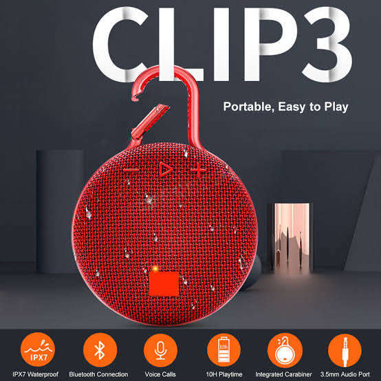 Clip 3 Max Portable Speaker FM/MP3 USB - Green