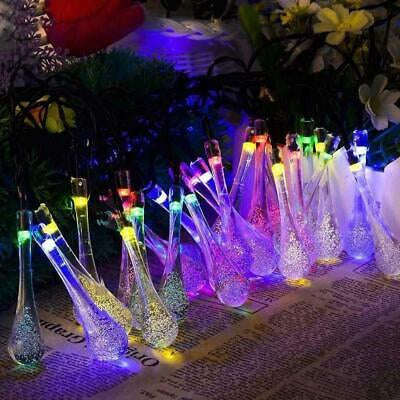 String Solar Lights 30LED Raindrop - Warm White