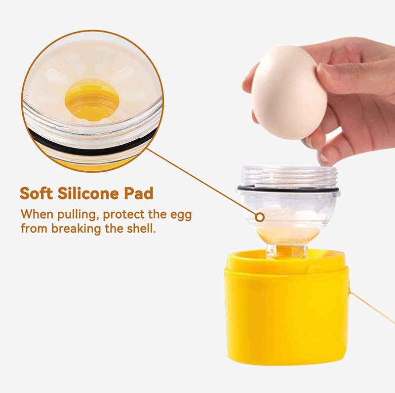 Egg Scrambler, Silicone Manual Egg Shaker White Yolk Mixer Golden Egg Maker Kitchen Cooking Tools...