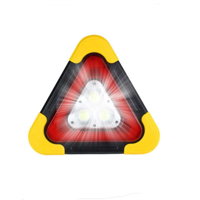 Solar Triangle Warning Light with Solar Panel and Phone Charging Port