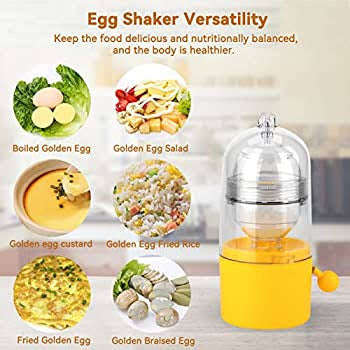 Egg Scrambler, Silicone Manual Egg Shaker White Yolk Mixer Golden Egg Maker Kitchen Cooking Tools...