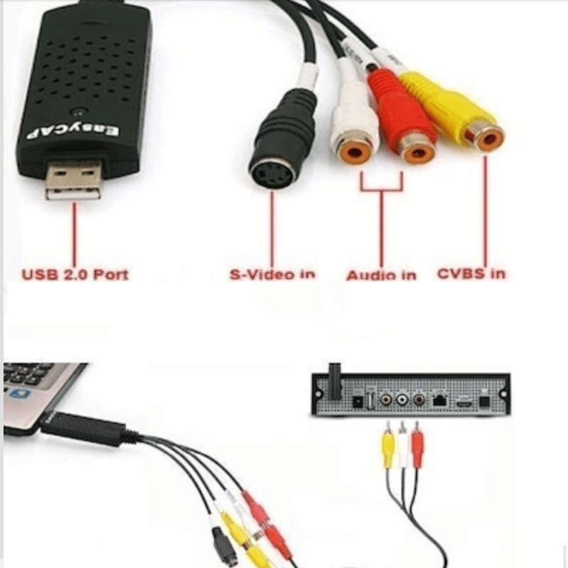 USB 2.0 Easy Cap TV DVD VHS Audio Video Capture Adapter Converter