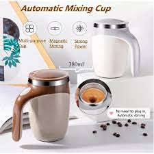 Coffee Cup Self Stirring Mug 304 Stainless Steel Frinking Smart Mixing Heat 380ml Milk Magnetic B...