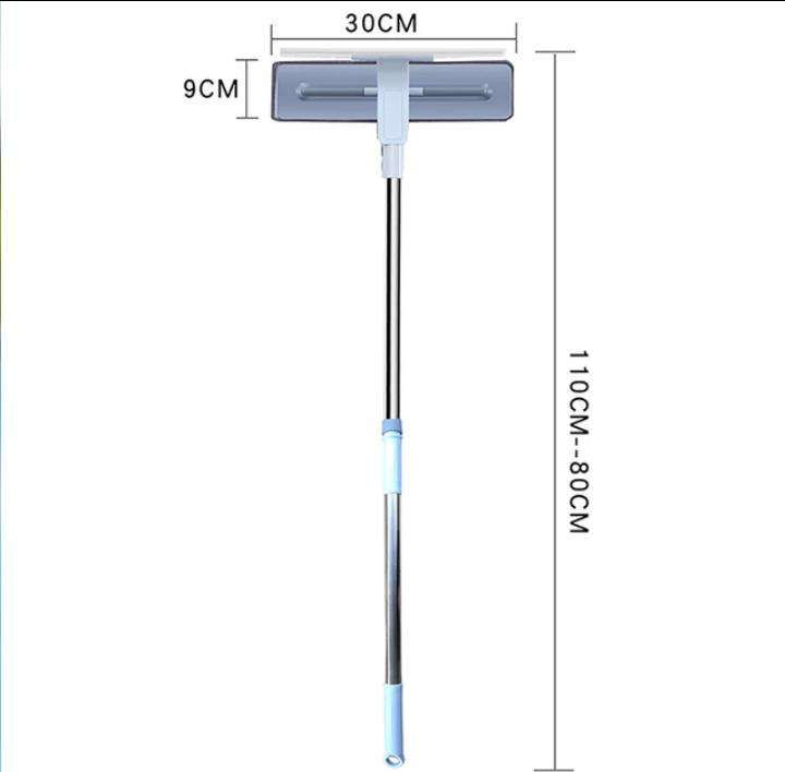 Telescopic Rod Window Cleaner Long Handle Cleaning Brush Mop For Washing Windows Bendable Glass W...
