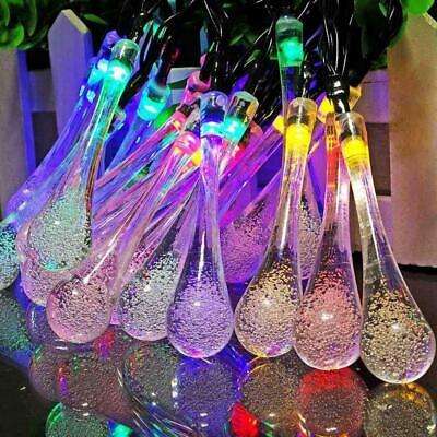 String Solar Lights 30LED Raindrop - Warm White