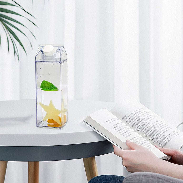 1L Milk Water Bottle Portable Transparent
