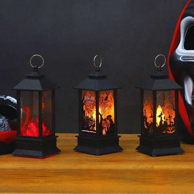 Halloween Decoration Props LED Portable Small Wind Lantern