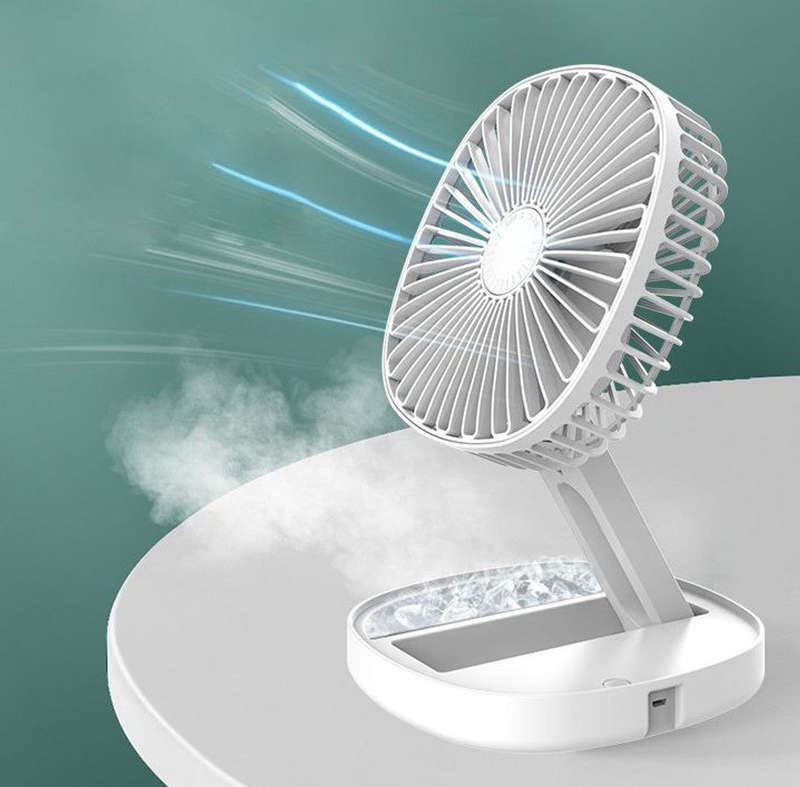 Foldable Rechargeable Desk Fan-White