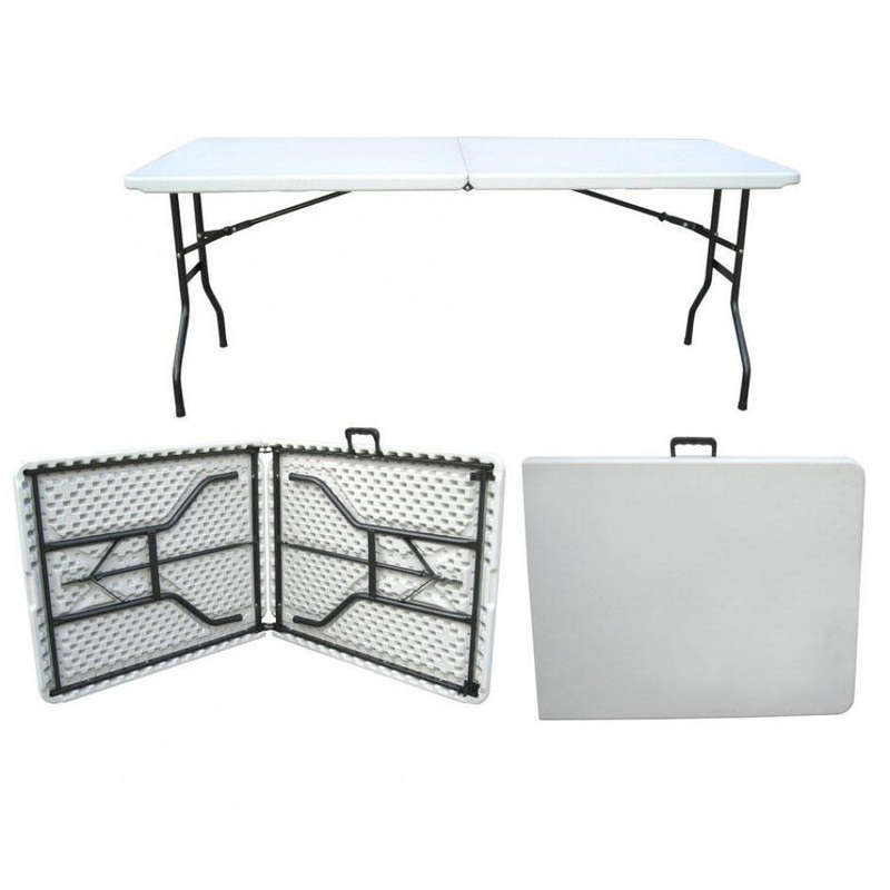 Folding Trestle Table-White