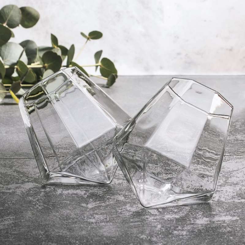 Diamond Whiskey Glasses Set of 6