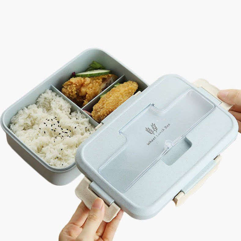 Microwavable Lunch Box Container with Plastic Cutlery