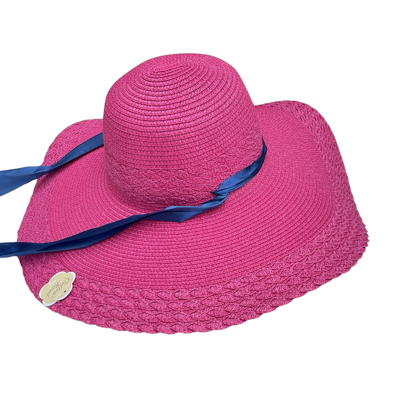 Straw hat crochet wide brim - Hats & Caps