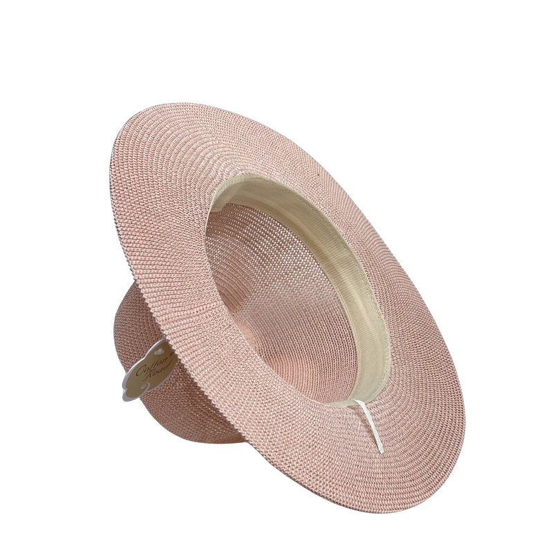 Panama Hat With Faux Leather Band