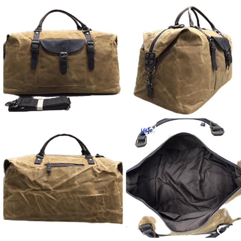 Brown Overnight Bag - L 53cm x H 27cm x W 28cm