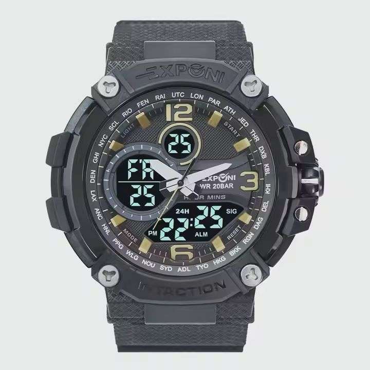 Waterproof Military  Analog and Digital Exponi Watch